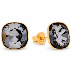 Серебряные серьги 925 пробы «Ослепительный Блеск (Silver Night)» с кристаллами Swarovski®