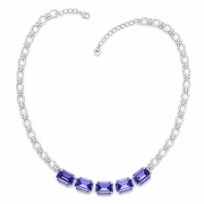 Kaklo papuošalas moterims DiamondSky „Modern IV“ su Swarovski kristalais