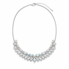 Vestuvinis vėrinys „Spring (White Opal / Aurora Borealis)“ su Swarovski® kristalais