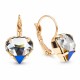 Auskarai „Lucia (Bermuda Blue)“ su Swarovski® kristalais