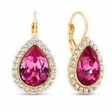 Серьги «Небесная Капля (Rose)» с кристаллами Swarovski®