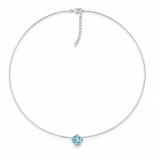 Nematomas sidabrinis pakabukas „Invisible (Aquamarine Blue)“ su Swarovski® kristalu