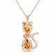 Кулон «Солнечная Кошка (Golden Shadow)» с кристаллами Swarovski®