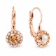 Серьги «Винтаж (Golden Honey)» с кристаллами Preciosa®