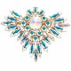 Segė moterims DiamondSky „Rainbow Flower (Aurora Borealis)“ su Swarovski kristalais