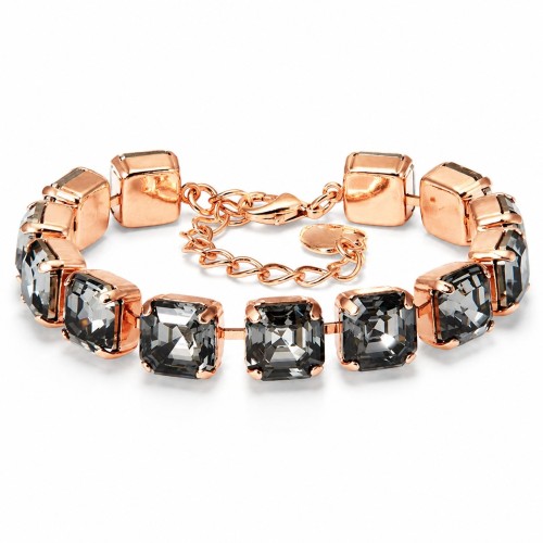 Apyrankė moterims DiamondSky „Imperial (Silver Night)“ su Swarovski karoliukais