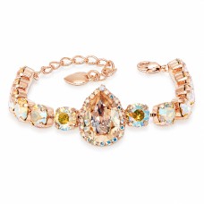 Apyrankė moterims DiamondSky „Celestial Drop (Golden Shadow / Light Topaz Shimmer)“ su Swarovski karoliukais