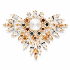 Segė moterims DiamondSky „Rainbow Flower (Golden Shadow / Light Chrome / Rose Gold)“ su Swarovski kristalais