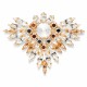 Brooch “Rainbow Flower” (Golden Shadow / Light Chrome / Rose Gold) created with Crystals by Swarovski®