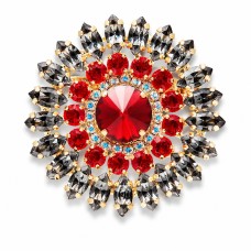 Segė moterims DiamondSky „Lotus (Light Siam / Silver Night)“ su Swarovski kristalais
