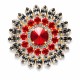 Segė moterims DiamondSky „Lotus (Light Siam / Silver Night)“ su Swarovski kristalais