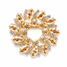 Segė moterims DiamondSky „Crystal Wreath (Golden Shadow)“ su Swarovski kristalais