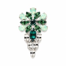 Segė moterims DiamondSky „Mirtel (Crysolite Opal / Emerald / Erinite)“ su Swarovski kristalais