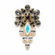 Segė moterims DiamondSky „Mirtel (Silver Night / Graphite / Aurora Borealis)“ su Swarovski kristalais