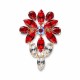 Brooch “Mirtel II” (Light Siam / Siam) created with Crystals by Swarovski®