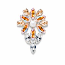 Segė moterims DiamondSky „Mirtel II (Light Topaz Shimmer / Golden Shadow)“ su Swarovski kristalais