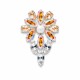 Segė moterims DiamondSky „Mirtel II (Light Topaz Shimmer / Golden Shadow)“ su Swarovski kristalais