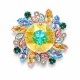 Брошь "Юпитер (Aurora Borealis)" с кристаллами Swarovski®