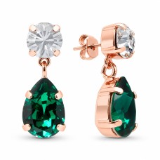 Earrings “Venus IV (Emerald)” with Preciosa® crystals