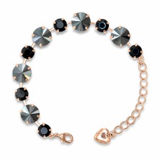 Apyrankė moterims DiamondSky „Vortex II (Jet Hematite)“ su Preciosa® kristalais