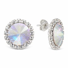 Earrings “Clarice X (Aurora Borealis)” created with Preciosa® crystals