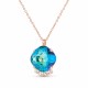 Papuošalų rinkinys moterims DiamondSky „Crete (Bermuda Blue)“ su Preciosa® kristalais