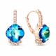 Papuošalų rinkinys moterims DiamondSky „Crete (Bermuda Blue)“ su Preciosa® kristalais