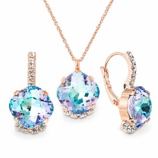 Papuošalų rinkinys moterims DiamondSky „Crete (Vitrail Light)“ su Preciosa® kristalais