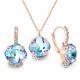 Papuošalų rinkinys moterims DiamondSky „Crete (Vitrail Light)“ su Preciosa® kristalais