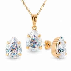 Papuošalų rinkinys moterims „Venus II (White Patina)“ su Swarovski® kristalais