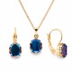 Jewelry Set “Baroque Mirror” (Meridian Blue) embellished with Crystals by Swarovski®