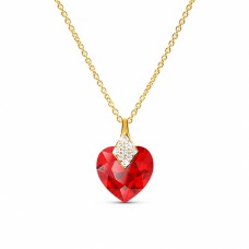 Sidabrinis pakabukas „Cute Valentine (Light Siam)“ su Swarovski® kristalais