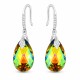 Серебряные серьги 925 пробы «Барокко III (Vitrail Medium)» с кристаллами Swarovski®