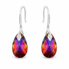 Sidabriniai auskarai „Baroque III (Volcano)“ su Swarovski® kristalais