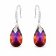 Серебряные серьги 925 пробы «Барокко III (Volcano)» с кристаллами Swarovski®