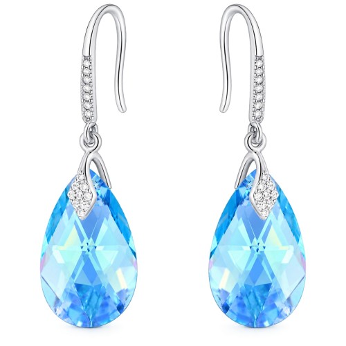 Серебряные серьги «Барокко III (Aquamarine AB)»