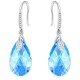 Серебряные серьги «Барокко III (Aquamarine AB)» с кристаллами Сваровски®