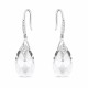 Серебряные серьги 925 пробы «Барокко III» с кристаллами Swarovski®