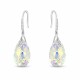 925 Sterling Silver Earrings “Baroque III” (Aurora Borealis) Dazzling with Crystals by Swarovski®