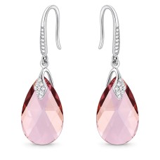 Серебряные серьги «Барокко III (Antique Pink)» с кристаллами Сваровски®