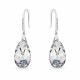 Серебряные серьги 925 пробы «Барокко III (Comet Argent Light)» с кристаллами Swarovski®