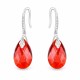 925 Sterling Silver Earrings “Baroque III (Red Magma)” created with Crystals by Swarovski®