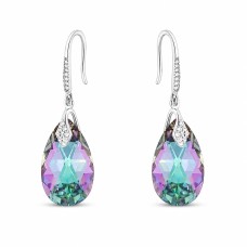 Sidabriniai auskarai „Baroque III (Vitrail Light)“ su Swarovski® kristalais