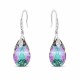 Серебряные серьги 925 пробы «Барокко III (Vitrail Light)» с кристаллами Swarovski®