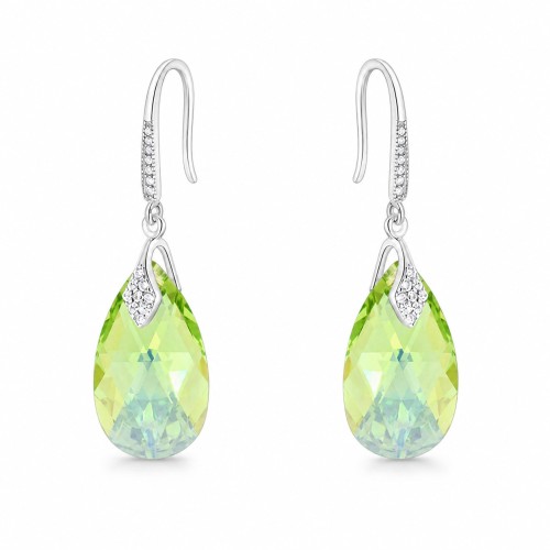 Sidabriniai auskarai „Baroque III (Peridot AB)“