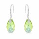 925 Sterling Silver Earrings “Baroque III (Peridot AB)” created with Crystals by Swarovski®