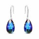 925 Sterling Silver Earrings “Baroque III” (Meridian Blue) dazzling with Crystals by Swarovski®