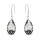 Серебряные серьги «Барокко III (Light Chrome)» с кристаллами Сваровски®
