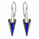 Серебряные серьги 925 пробы «Шип II (Volcano)» с кристаллами Swarovski®