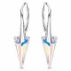 Sidabriniai auskarai „Spike II (Aurora Borealis)“ su Swarovski® kristalais